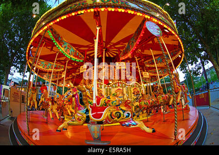 Merrygoround Karussell auf der Southbank, London, England. Stockfoto