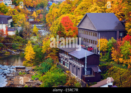 Jozankei, Hokkaido, Japan in die Herbstsaison. Stockfoto