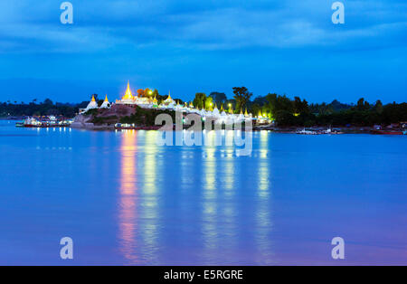 Süd-Ost-Asien, Myanmar, Mandalay, Shwe Kyet noch Tempel am Fluss Ayeyarwady (Irawadi) Stockfoto