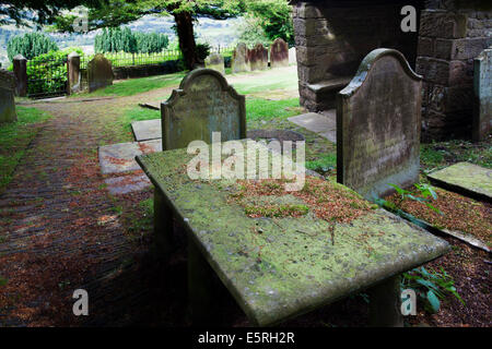 Alte St. Marys Kirchhof Pateley Bridge North Yorkshire England Stockfoto