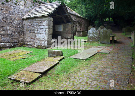 Die alte Kirche St. Mary die Jungfrau Pateley Bridge North Yorkshire England Stockfoto