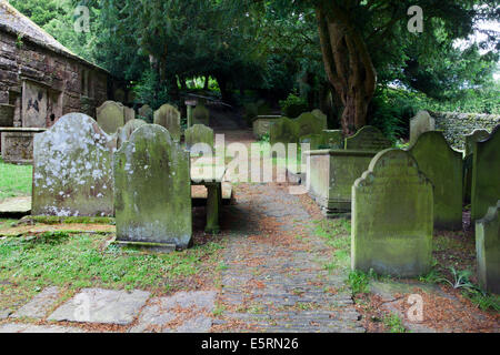 Alte St. Marys Kirchhof Pateley Bridge North Yorkshire England Stockfoto