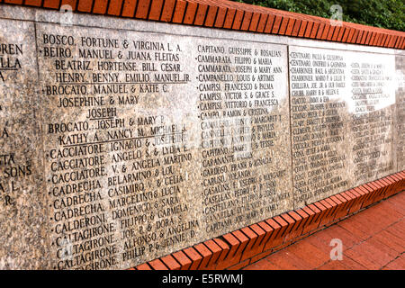 Einwanderer-Denkmal in der Innenstadt von Ybor City Tampa FL Stockfoto