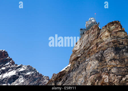 Sphinx-Observatorium Höhenlage in Jungfraujoch pass in der Schweiz Stockfoto