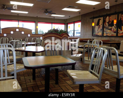 Eine leere Fastfood-restaurant Stockfoto