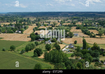 Blick vom Mont Dol, Bretagne, Frankreich Stockfoto