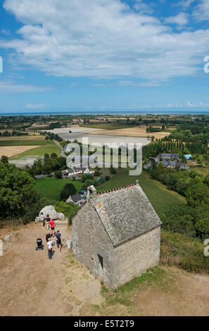 Blick vom Mont Dol, Bretagne, Frankreich Stockfoto