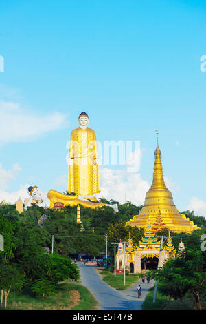 Süd-Ost-Asien, Myanmar, Monywa, Bodhi Tataung größte Buddha-Statue in der Welt Stockfoto