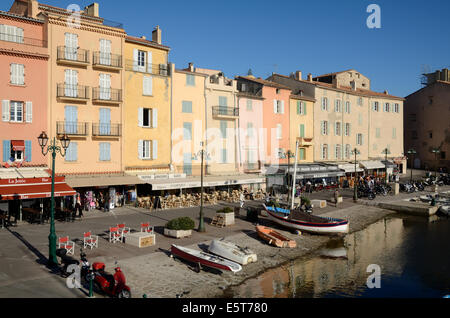 Alten Hafen oder Hafen Saint-Tropez-Var-Frankreich Stockfoto