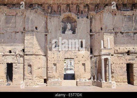 Hauptfassade des antiken Theater von Orange, Frankreich. Stockfoto