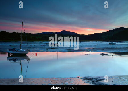 Sonnenuntergang über den rauen Firth von Kippford, Dumfries und Galloway Stockfoto