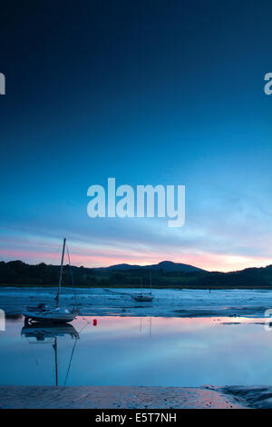 Sonnenuntergang über den rauen Firth von Kippford, Dumfries und Galloway Stockfoto