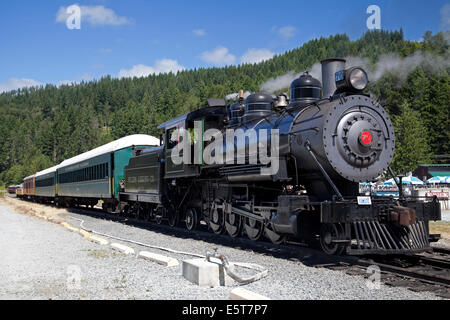 Mt. Rainier Scenic Railroad, Elbe, Washington, USA Stockfoto