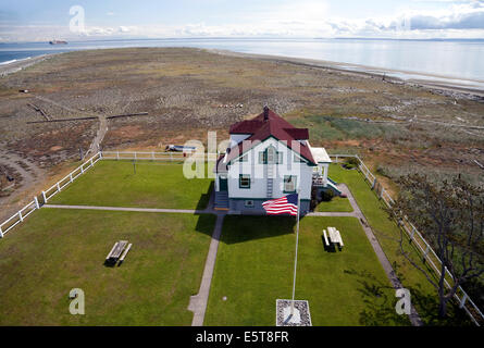 Keepers Viertel neue Dungeness Light Station, Sequim, WA Stockfoto