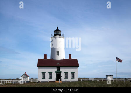 Dungeness Licht Bahnhofsneubau, Sequim, WA Stockfoto