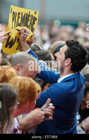 London, UK. 5. August 2014. Blake Harrison besucht die Weltpremiere von The Inbetweeners 2 auf 08.05.2014 The VUE Leicester Square, London. Personen im Bild: Blake Harrison. Bildnachweis: Julie Edwards/Alamy Live-Nachrichten Stockfoto