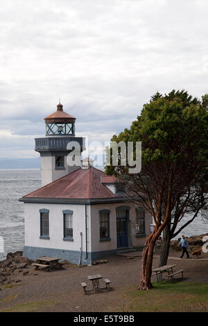 Lime Kiln Leuchtturm, San Juan Island, Puget Sound, Washington, USA Stockfoto