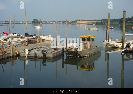 Stony Creek Hafen in Branford CT Stockfoto