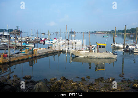 Stony Creek Hafen in Branford CT Stockfoto