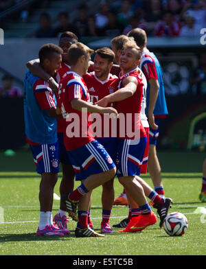 UNS. 5. August 2014. FC Bayern München beteiligt sich an ihr letztes Training in MLS All-Star-Woche im Providence Park am 5. August 2014. Bildnachweis: David Blair/ZUMA Draht/Alamy Live-Nachrichten Stockfoto