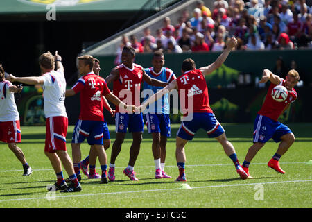 UNS. 5. August 2014. FC Bayern München beteiligt sich an ihr letztes Training in MLS All-Star-Woche im Providence Park am 5. August 2014. Bildnachweis: David Blair/ZUMA Draht/Alamy Live-Nachrichten Stockfoto