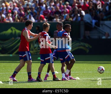 UNS. 5. August 2014. FC Bayern München beteiligt sich an ihr letztes Training in MLS All-Star-Woche im Providence Park am 5. August 2014. Bildnachweis: David Blair/ZUMA Draht/Alamy Live-Nachrichten Stockfoto