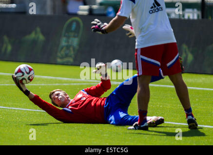 UNS. 5. August 2014. FC Bayern München beteiligt sich an ihr letztes Training in MLS All-Star-Woche im Providence Park am 5. August 2014. Bildnachweis: David Blair/ZUMA Draht/Alamy Live-Nachrichten Stockfoto