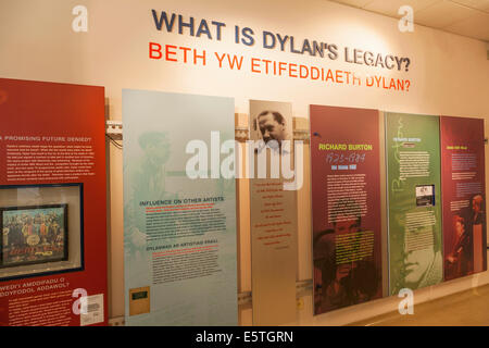 Wales, Glamorgan, Swansea, Dylan Thomas Centre, Interieur Ausstellung Stockfoto