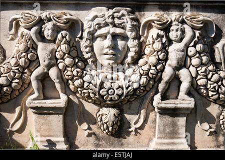 Antiken Reliefs im antiken Stadt Ephesus Türkei Stockfoto