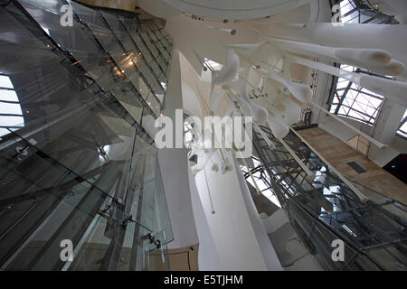 Die moderne Innenarchitektur des Guggenheim Museum, Bilbao, Spanien Stockfoto