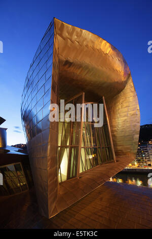 Detail des Guggenheim Museums in Bilbao, Spanien Stockfoto