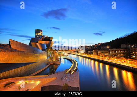 Die moderne Guggenheim Museum, Bilbao, Spanien Stockfoto