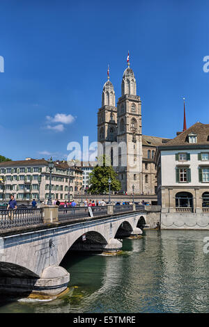 Das Grossmuenster in Zürich Stockfoto