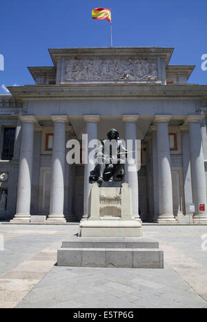 Außenansicht des Prado-Museums in Madrid Stockfoto