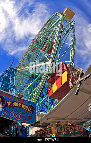 Coney Island Wonder Wheel Stockfoto
