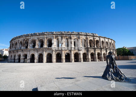Römisches Amphitheater, Nimes, Frankreich Stockfoto