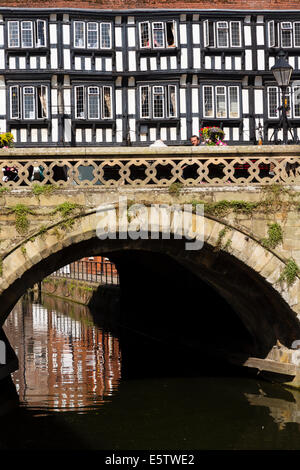 Stokes Kaffeehaus über die Glory Hole, Fluss Witham, Lincoln Stockfoto