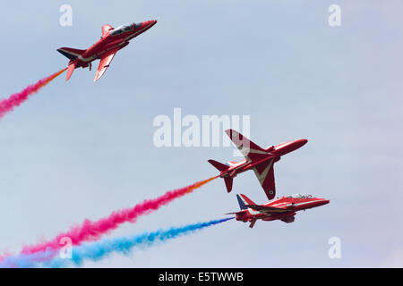 Red Arrows erklingt in den Royal niederländischen Luftwaffe Tagen 14. Juni 2013 in Volkel, Nether Stockfoto