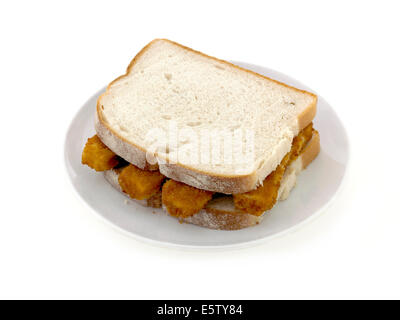 Fisch-Finger sandwich Stockfoto