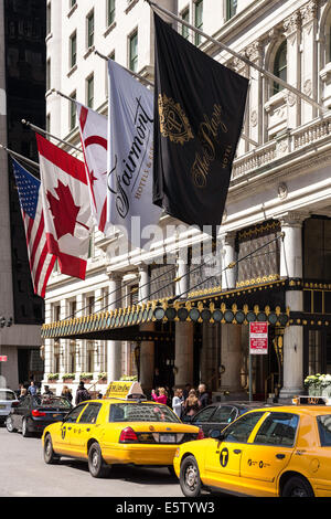 Plaza Hotel Eingang, Grand Army Plaza, NYC, USA Stockfoto