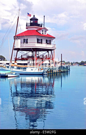 Trommel Point Leuchtturm Solomons Insel Maryland MD Stockfoto