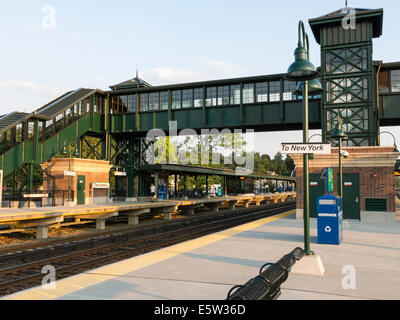 Southbound Plattform, Tarrytown Metro-North Train Station, New York Stockfoto