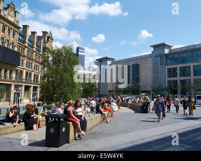 Exchange Square in Manchester UK Stockfoto