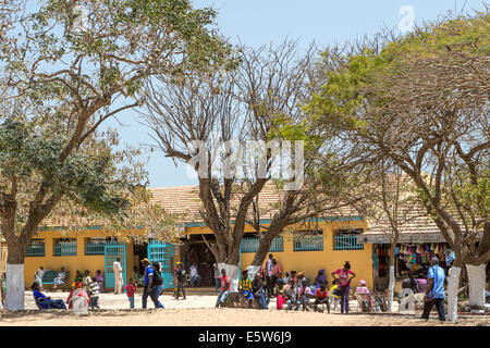 Geschäfte, Goree Island, UNESCO-Stätte vor Dakar, Senegal Stockfoto