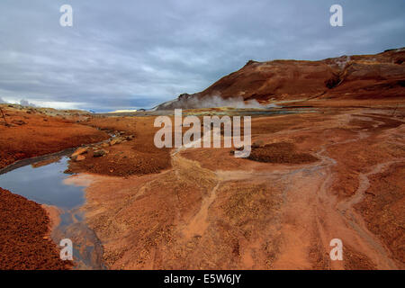 Geothermiegebiet Myvatn Stockfoto