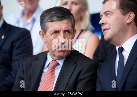 Moskau, Russland. 6. August 2014. International Canoe Federation Präsident Jose Perurena Lopez bei der Eröffnungsfeier in Moskau Credit: Nikolay Vinokurov/Alamy Live News Stockfoto