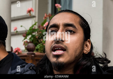 Muslimische Extremisten Afsor Ali auf dem Prüfstand im Old Bailey Stockfoto