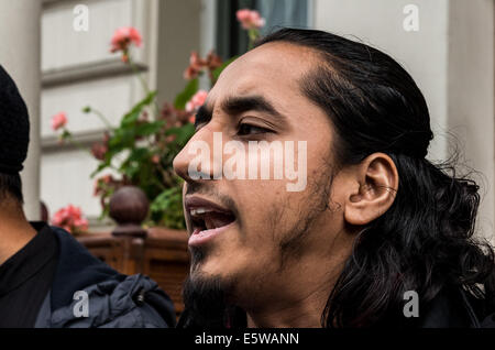 Muslimische Extremisten Afsor Ali auf dem Prüfstand im Old Bailey Stockfoto