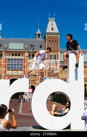 Rijksmuseum, Amsterdam, Holland, Niederlande Stockfoto