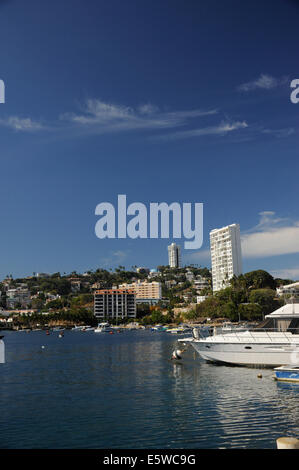 Paseo del Pescador fishermans Wharf entlang der Avenue Costera Miguel Aleman in Acapulco, Mexiko Stockfoto